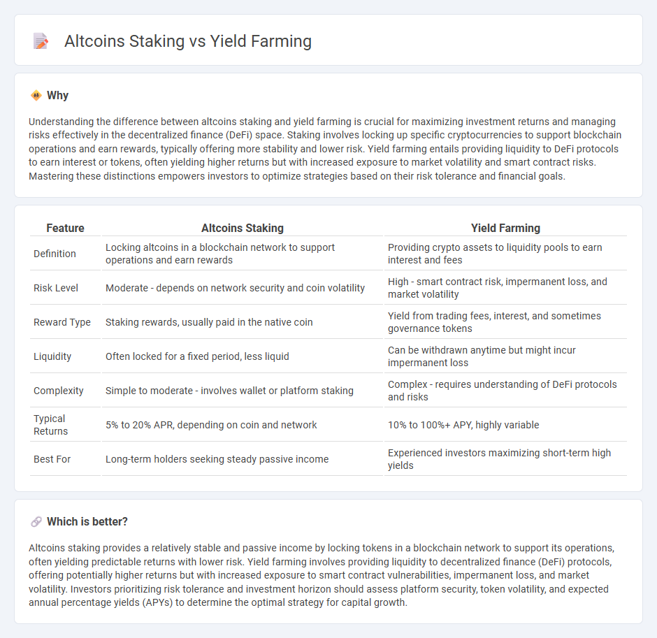 Altcoins Staking vs Yield Farming in Finance