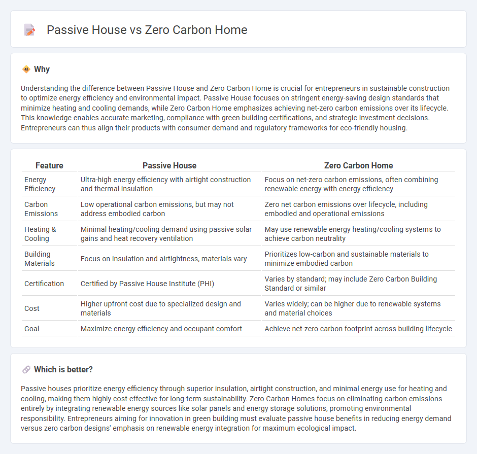 Passive House vs Zero Carbon Home in Entrepreneurship