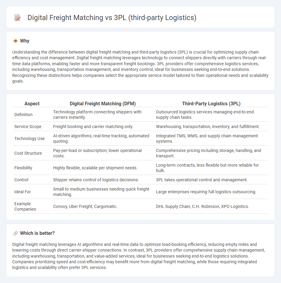 Digital Freight Matching vs 3Pl (Third-Party Logistics) in Logistics