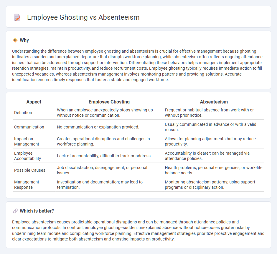 Employee Ghosting vs Absenteeism in Management