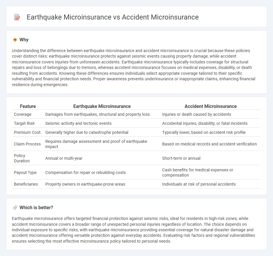 Earthquake Microinsurance vs Accident Microinsurance in Insurance