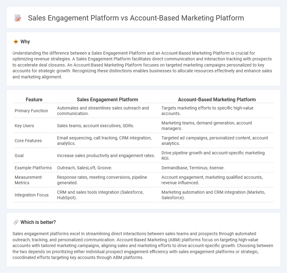 Sales Engagement Platform vs Account-Based Marketing Platform in Sales