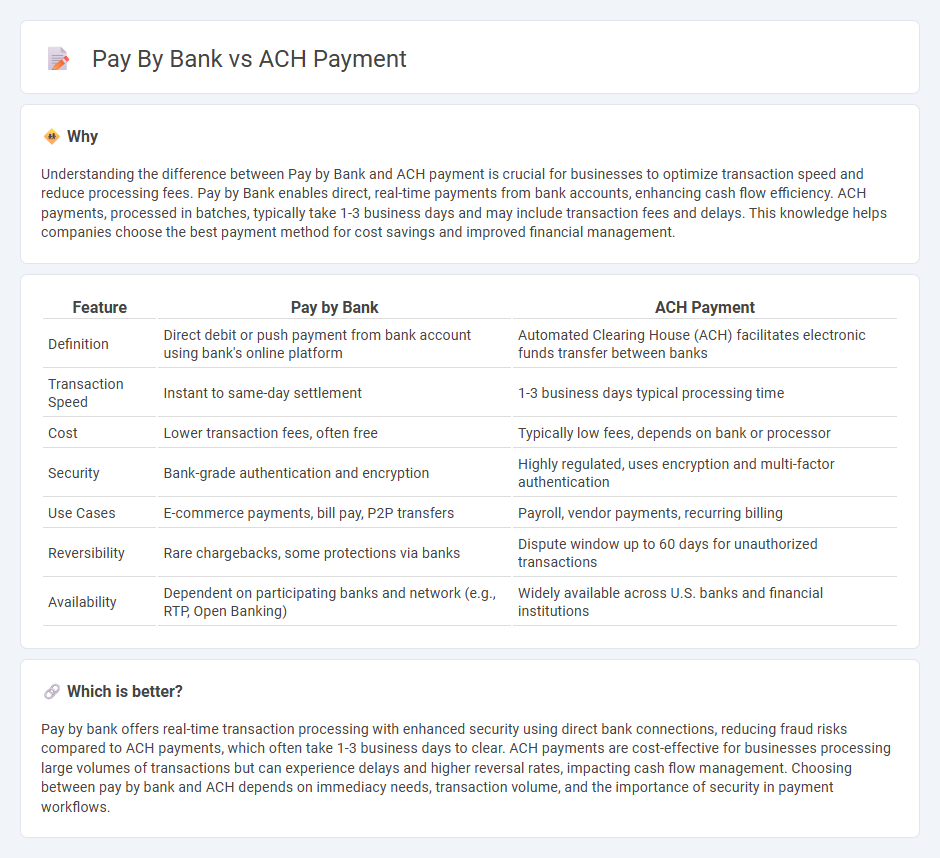 Pay By Bank vs Ach Payment in Banking