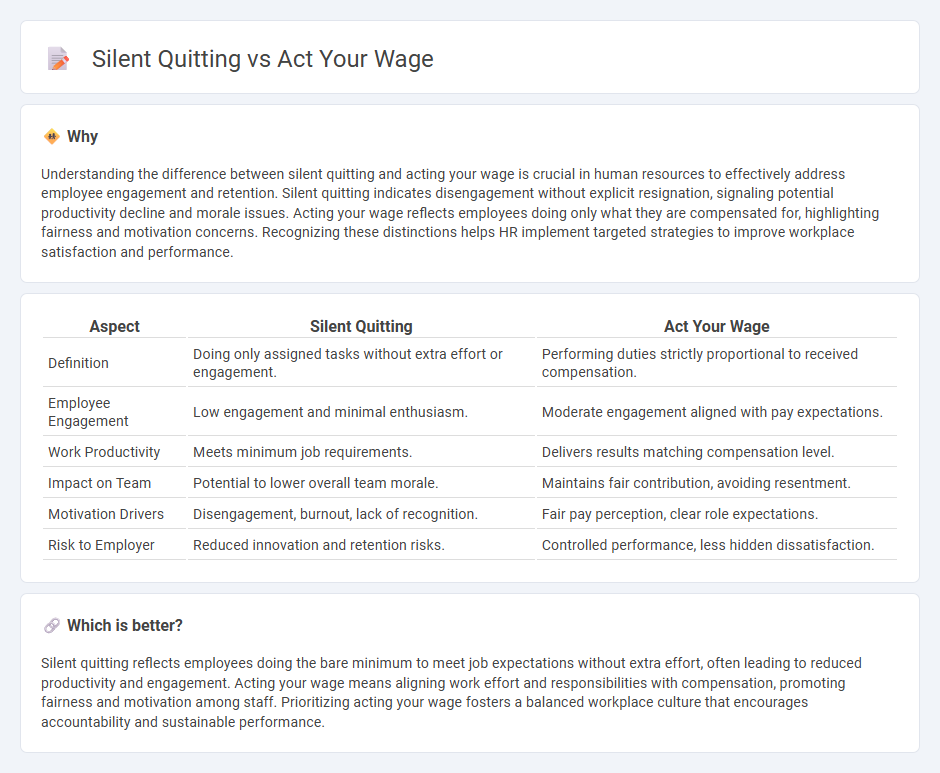 Silent Quitting vs Act Your Wage in Human Resources