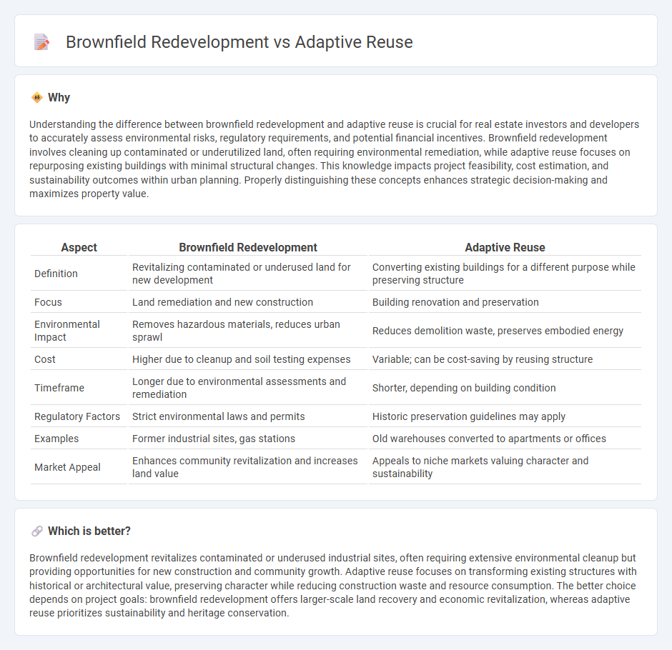 Brownfield Redevelopment vs Adaptive Reuse in Real Estate