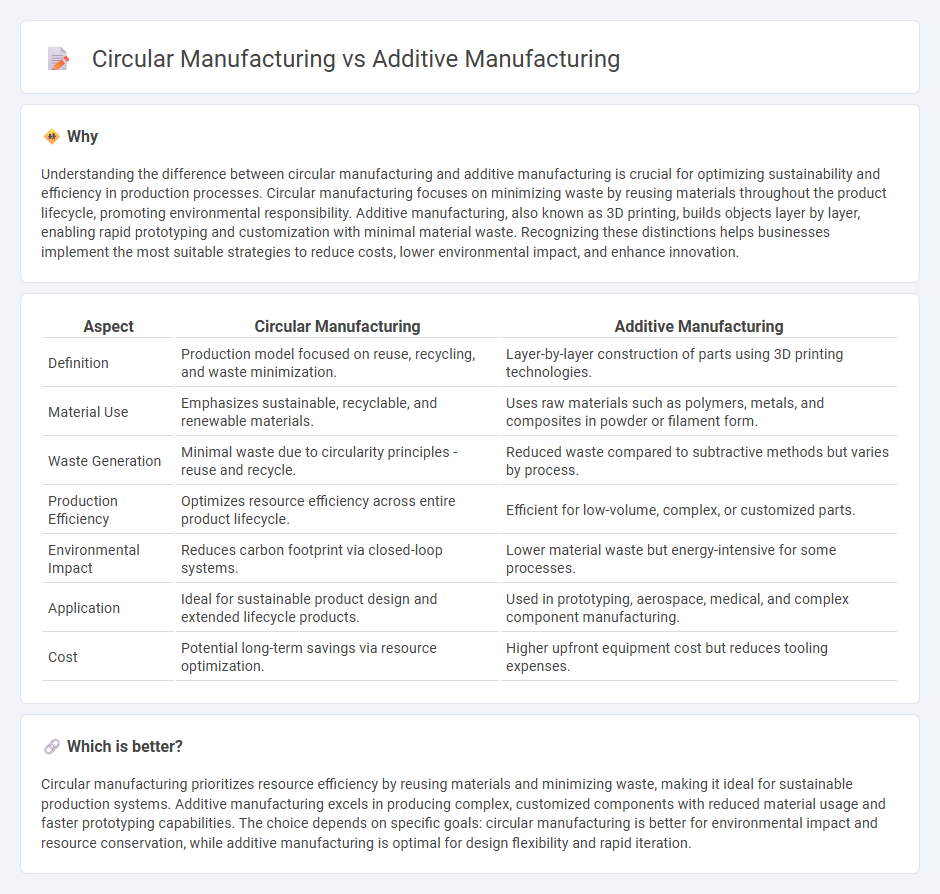 Circular Manufacturing vs Additive Manufacturing in Manufacturing