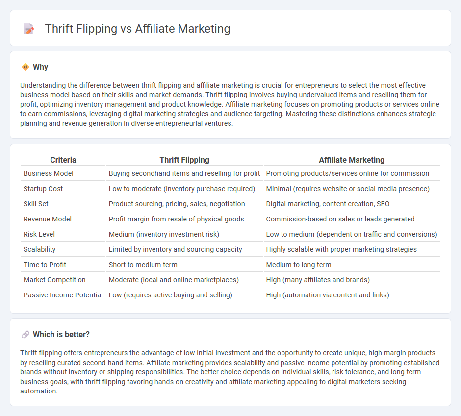 Thrift Flipping vs Affiliate Marketing in Entrepreneurship