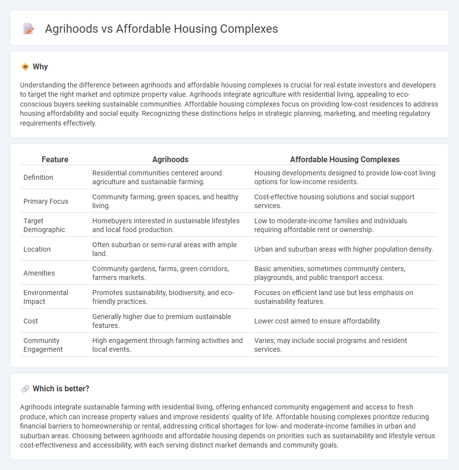 Agrihoods vs Affordable Housing Complexes in Real Estate