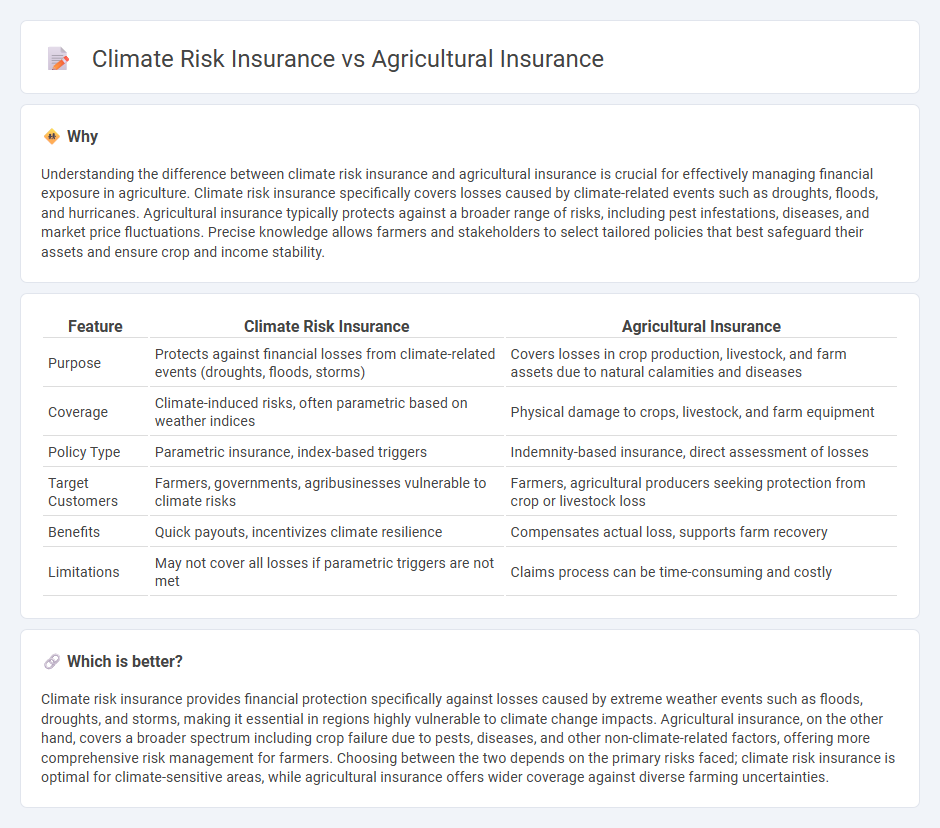 Climate Risk Insurance vs Agricultural Insurance in Insurance