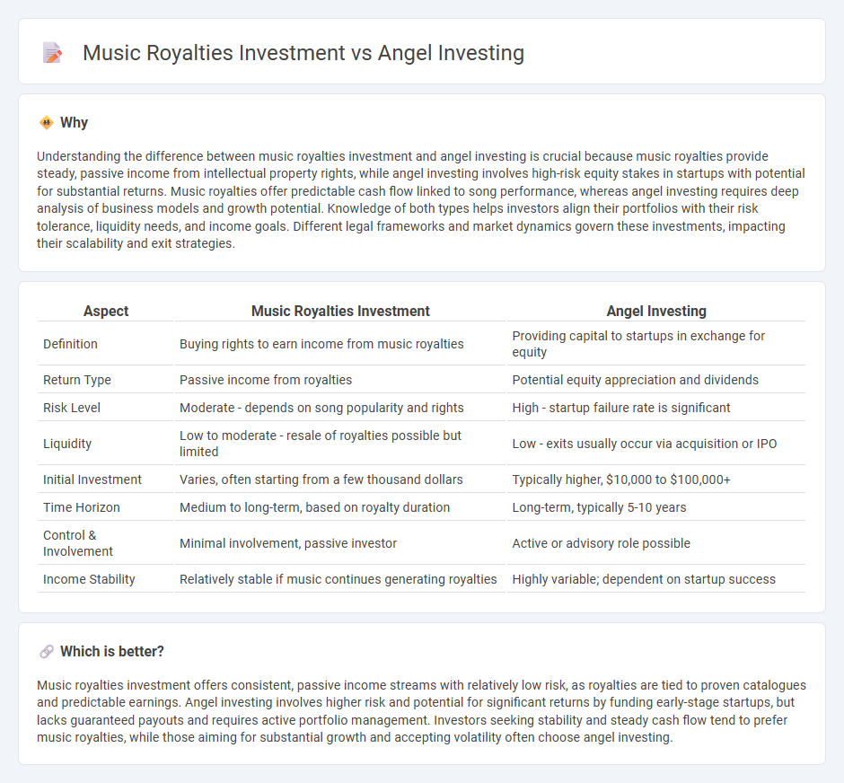 Music Royalties Investment vs Angel Investing in Investment
