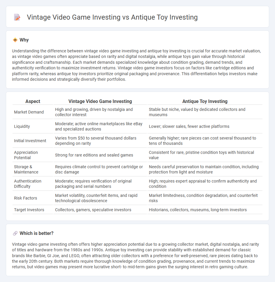 Vintage Video Game Investing vs Antique Toy Investing in Investment