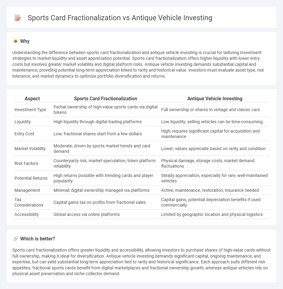 Sports Card Fractionalization vs Antique Vehicle Investing in Investment