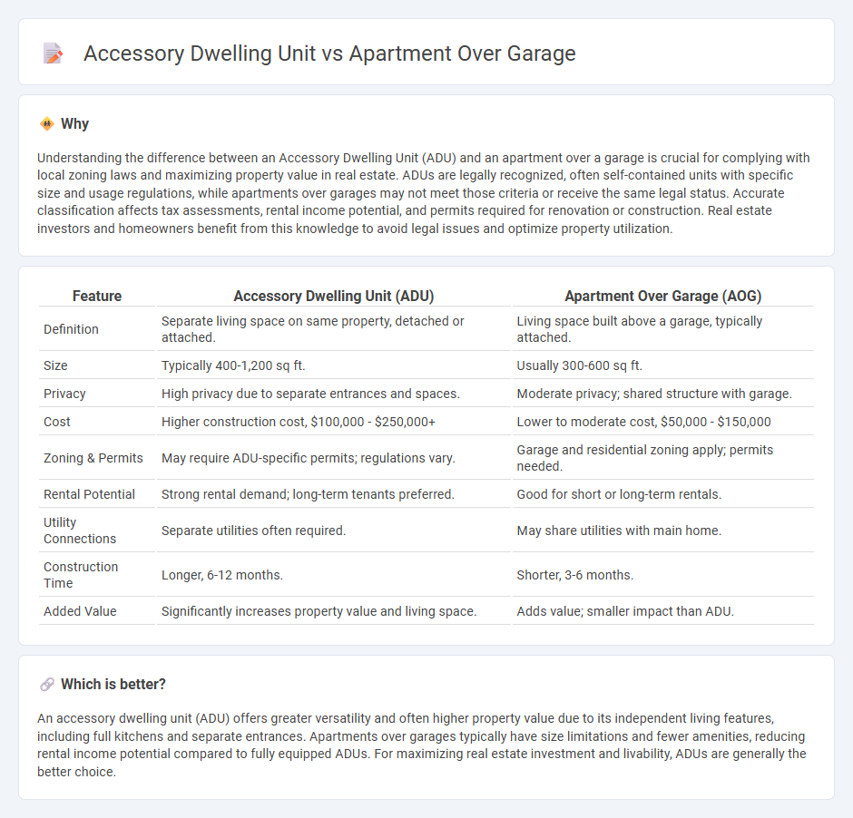 Accessory Dwelling Unit vs Apartment Over Garage in Real Estate