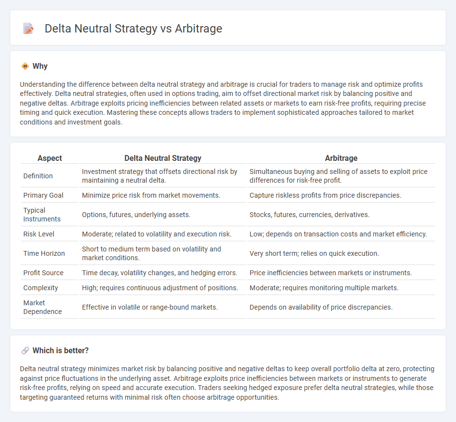 Delta Neutral Strategy vs Arbitrage in Trading