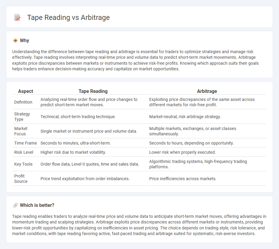 Tape Reading vs Arbitrage in Trading