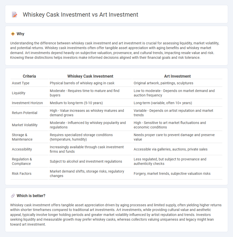 Whiskey Cask Investment vs Art Investment in Investment