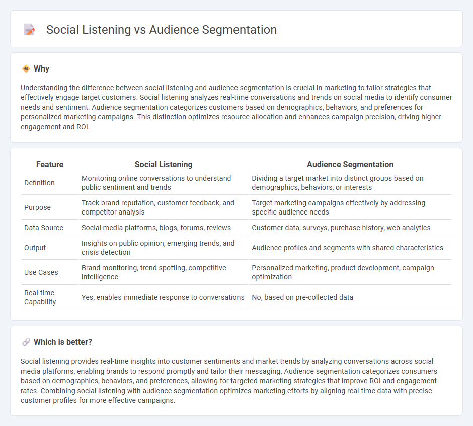 Social Listening vs Audience Segmentation in Marketing