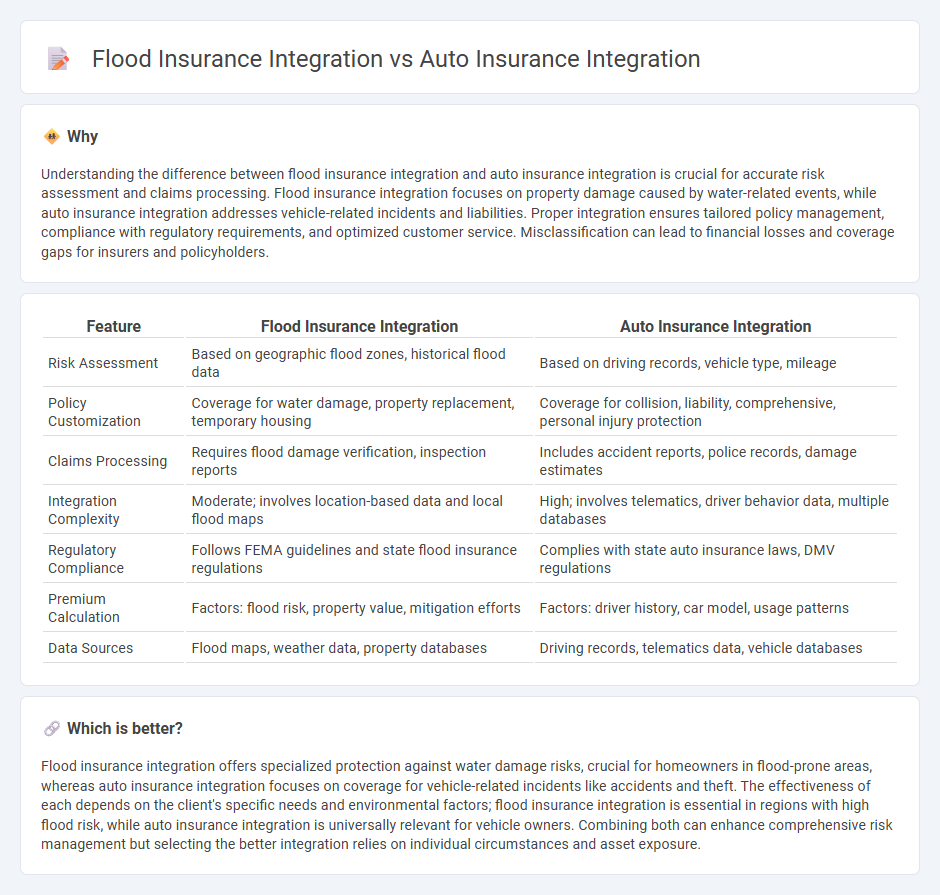 Flood Insurance Integration vs Auto Insurance Integration in Insurance