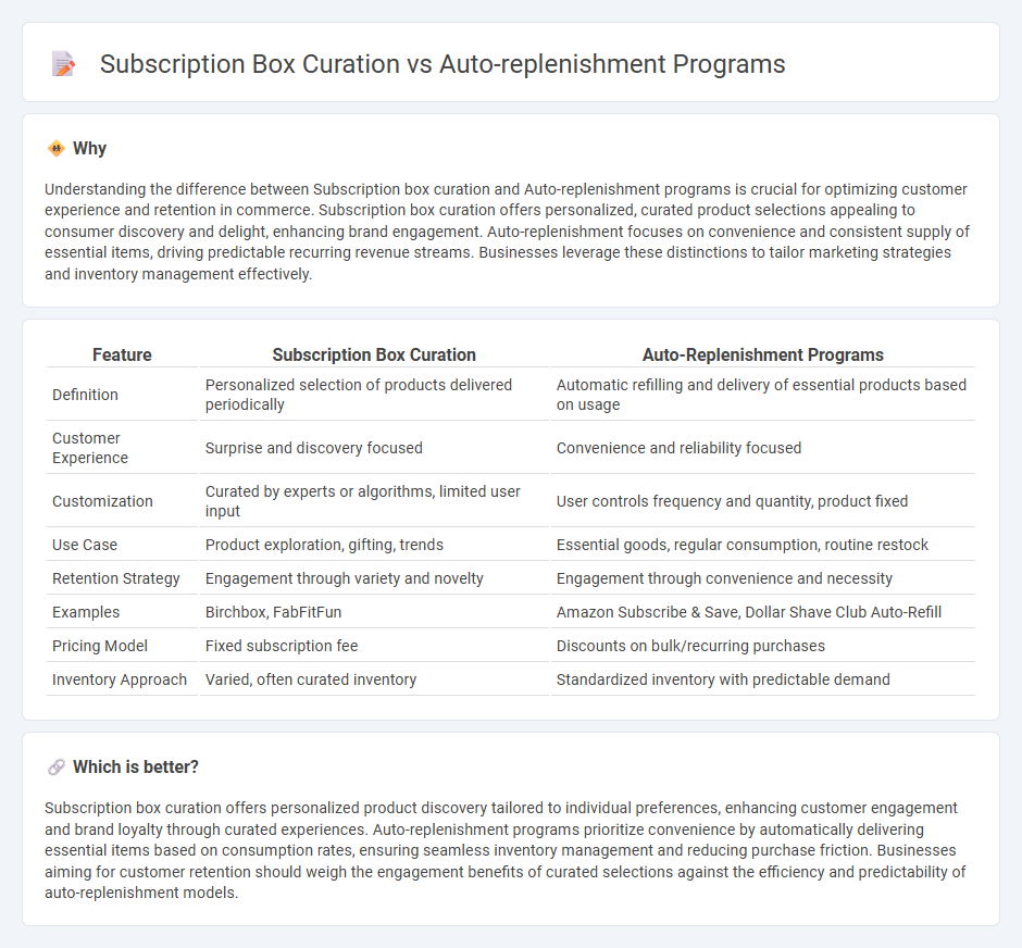 Subscription Box Curation vs Auto-Replenishment Programs in Commerce