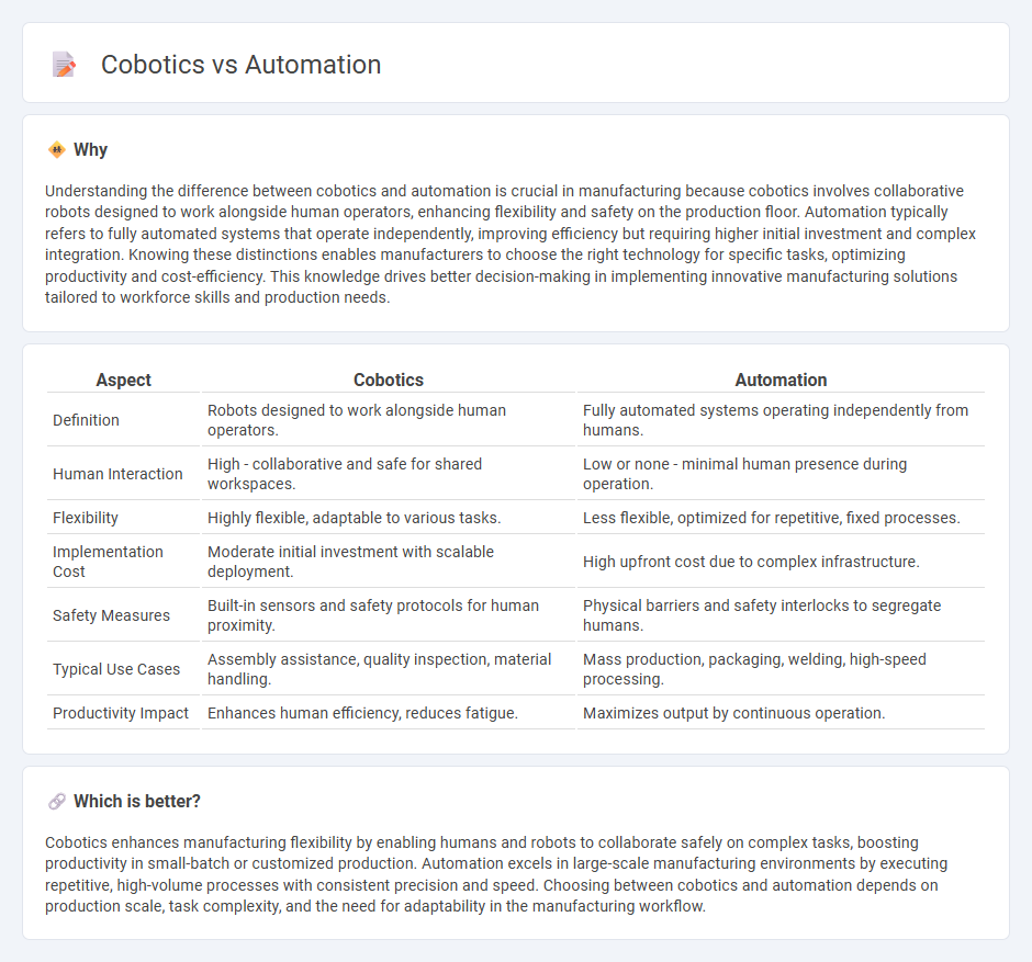 Cobotics vs Automation in Manufacturing