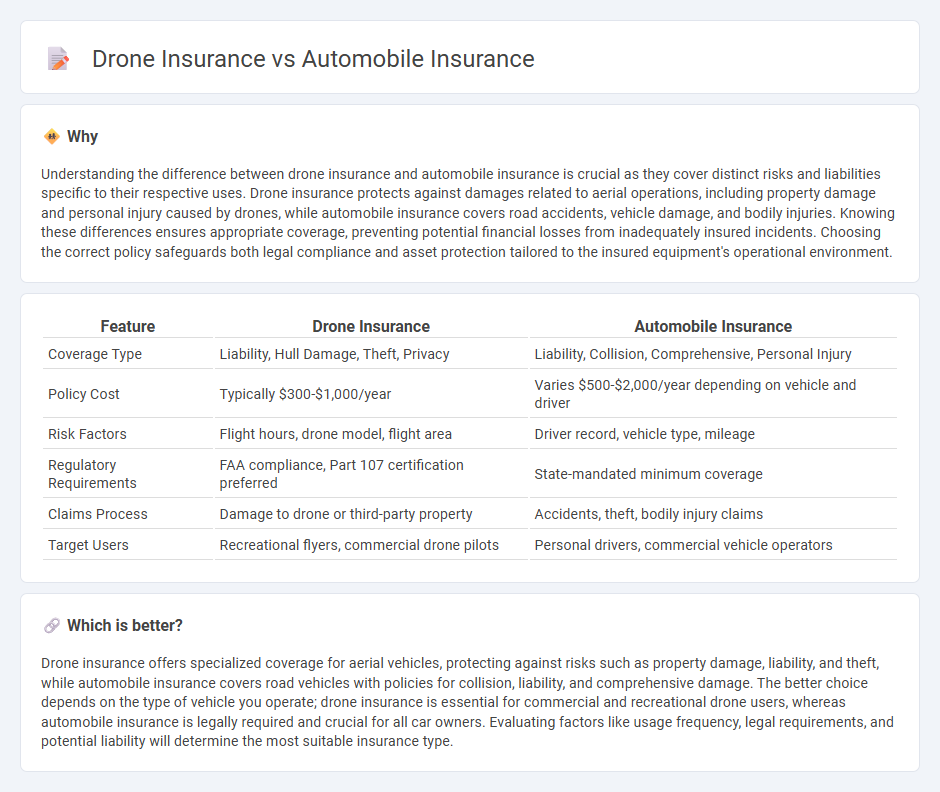 Drone Insurance vs Automobile Insurance in Insurance