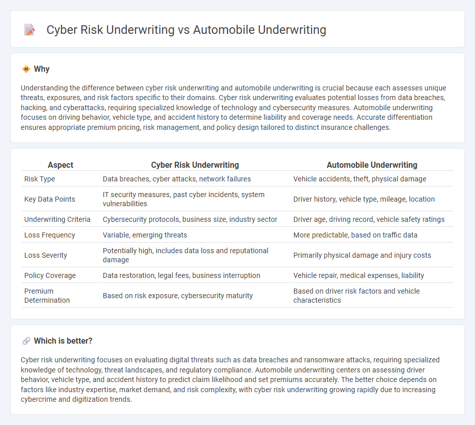 Cyber Risk Underwriting vs Automobile Underwriting in Insurance
