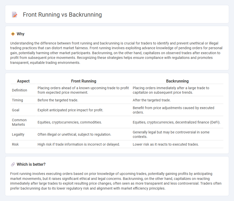 Front Running vs Backrunning in Trading
