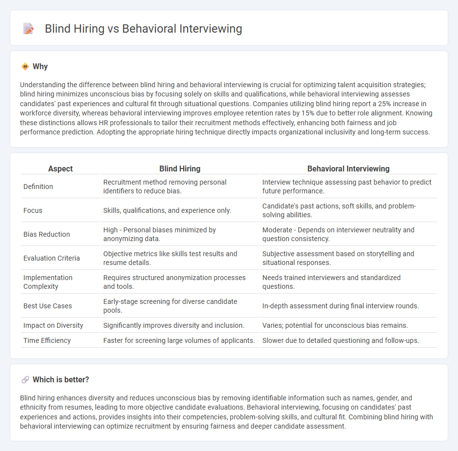 Blind Hiring vs Behavioral Interviewing in Human Resources