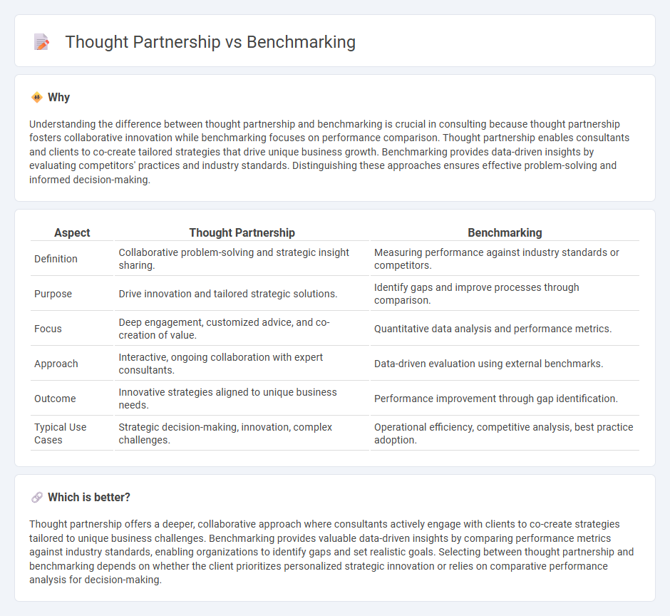 Thought Partnership vs Benchmarking in Consulting