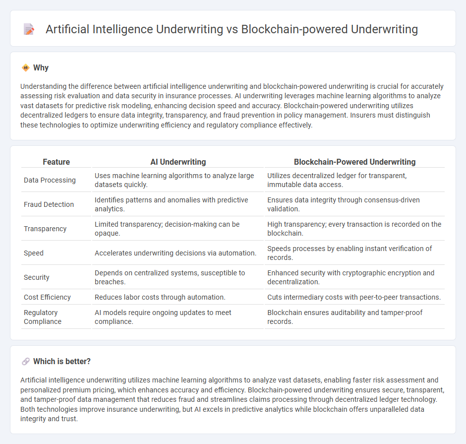 Artificial Intelligence Underwriting vs Blockchain-Powered Underwriting in Insurance