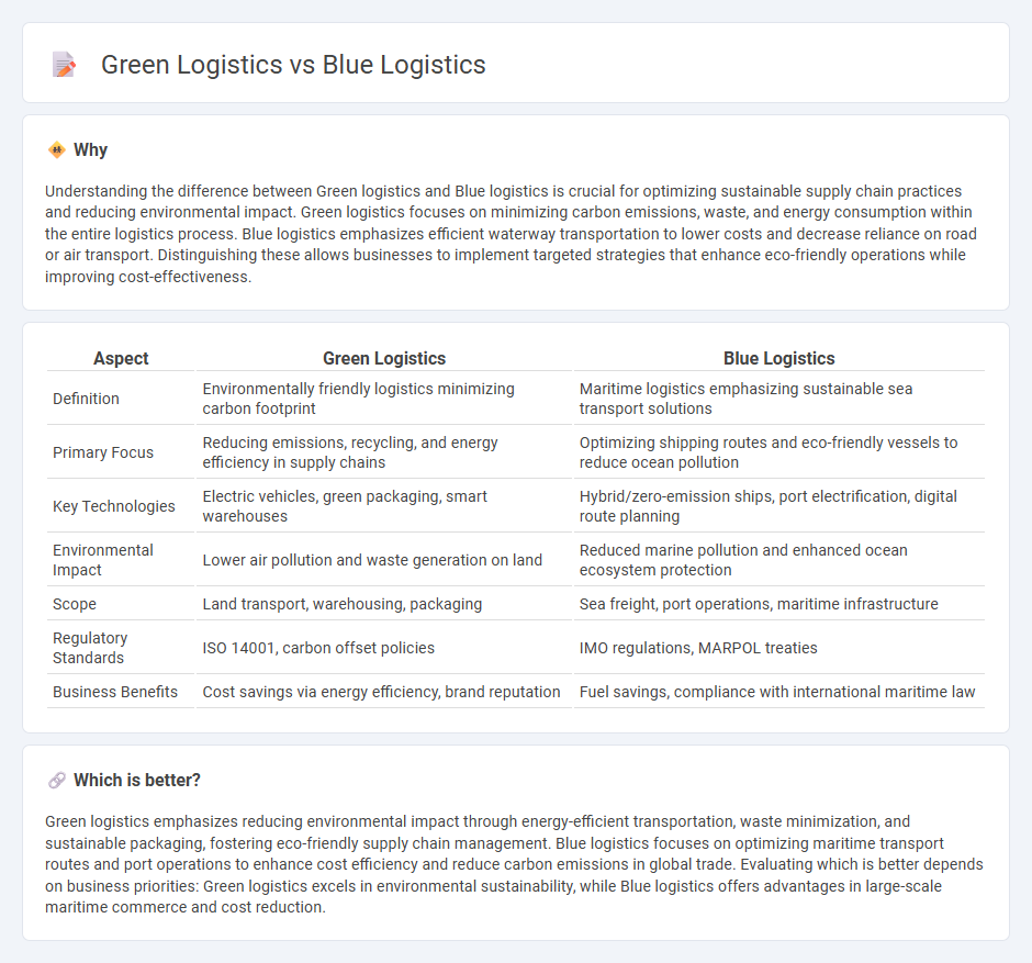 Green Logistics vs Blue Logistics in Commerce