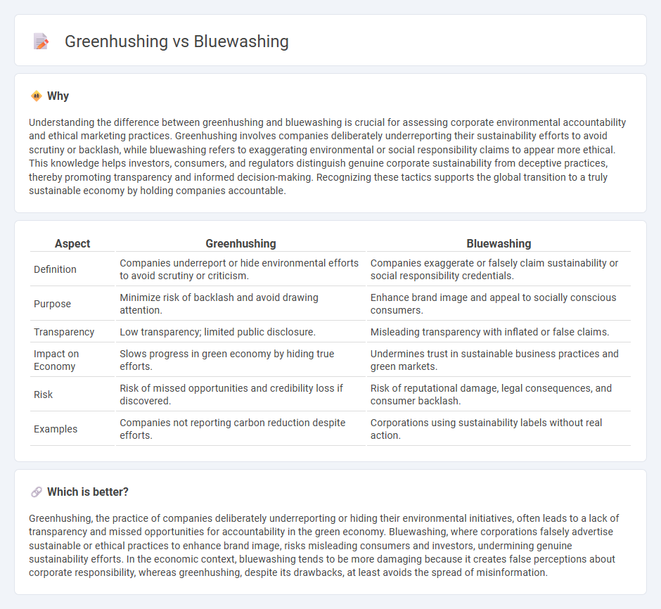 Greenhushing vs Bluewashing in Economy