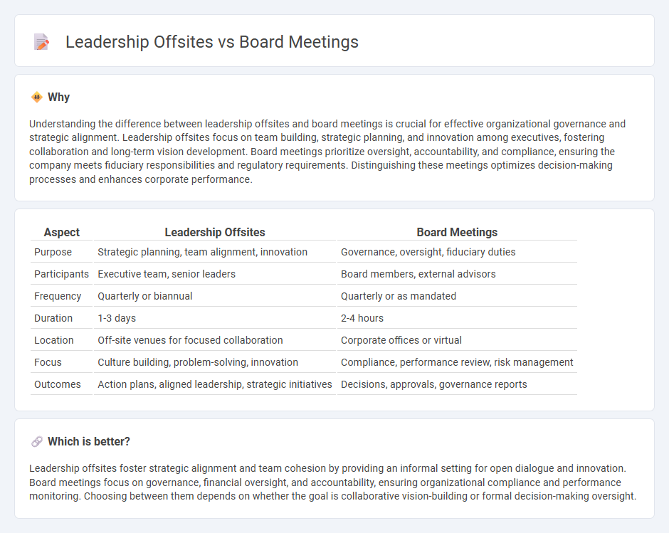 Leadership Offsites vs Board Meetings in Consulting