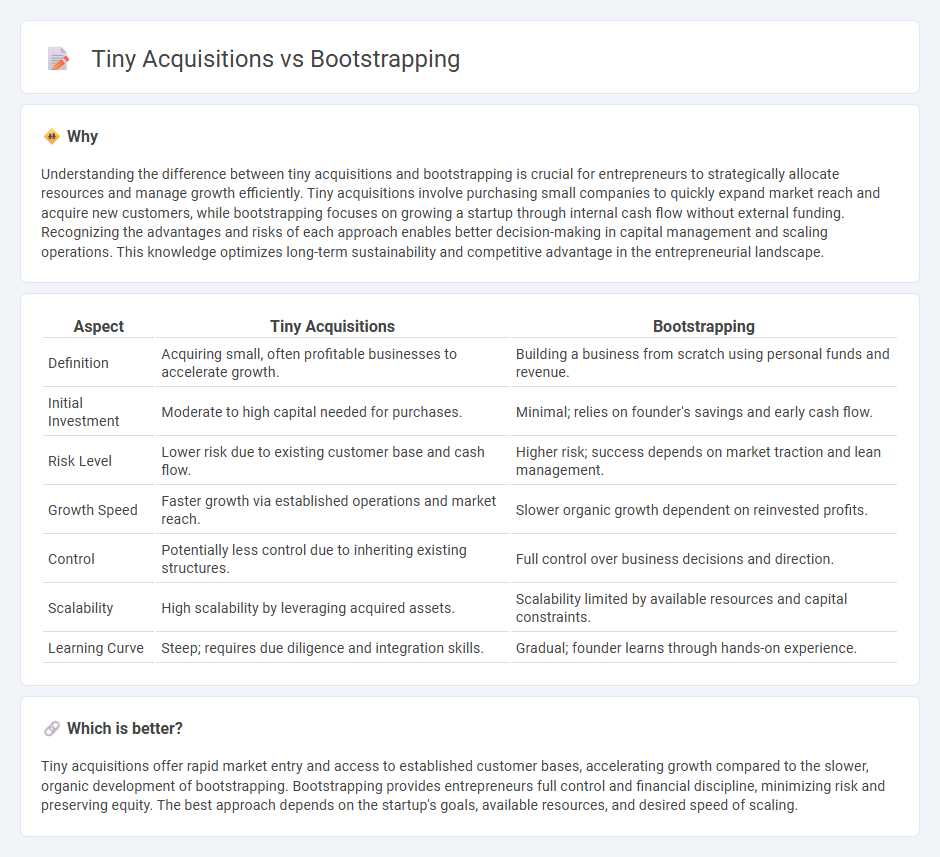 Tiny Acquisitions vs Bootstrapping in Entrepreneurship