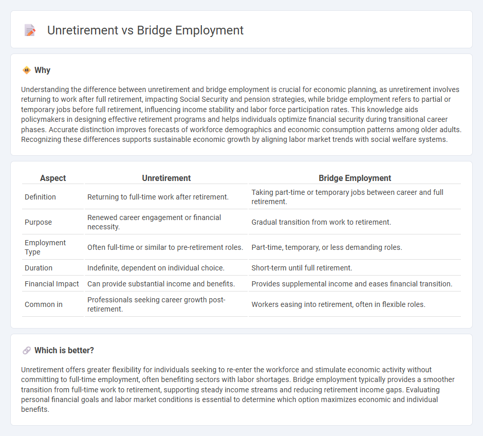 Unretirement vs Bridge Employment in Economy