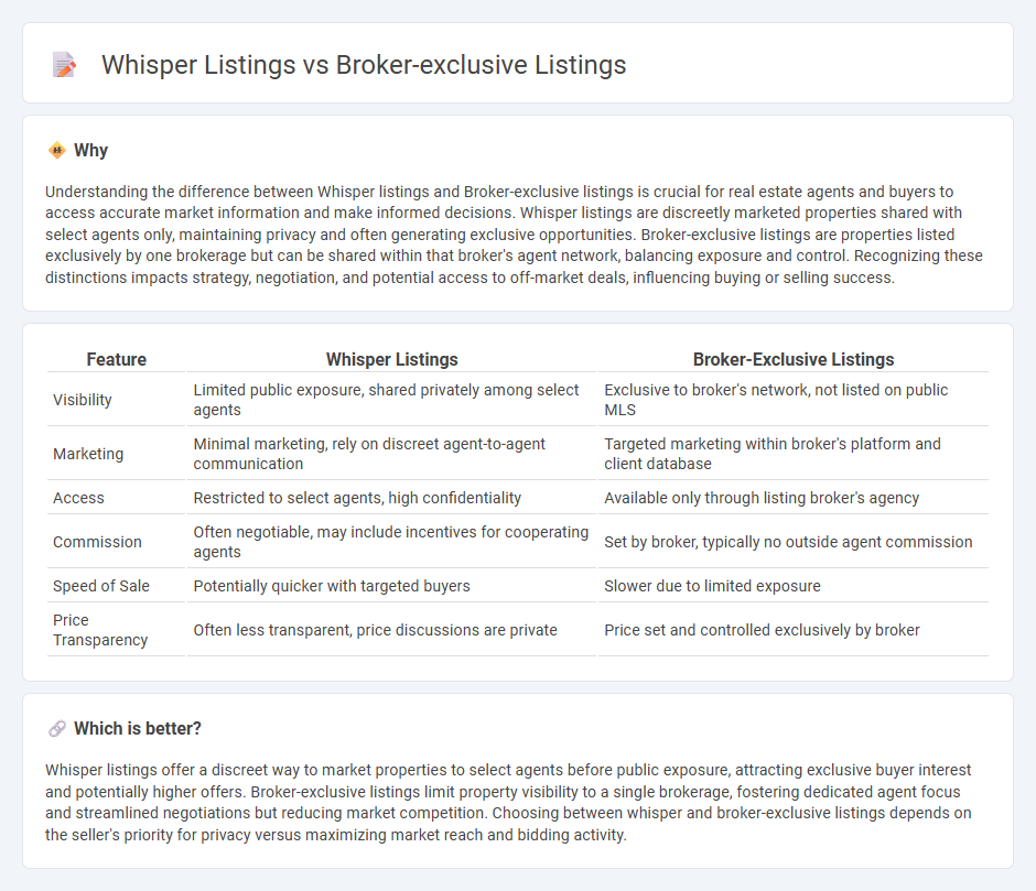 Whisper Listings vs Broker-Exclusive Listings in Real Estate