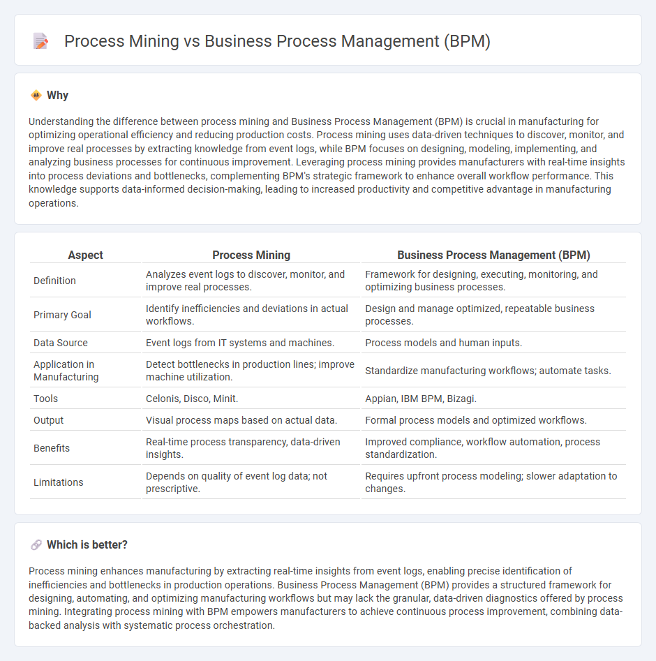 Process Mining vs Business Process Management (Bpm) in Manufacturing