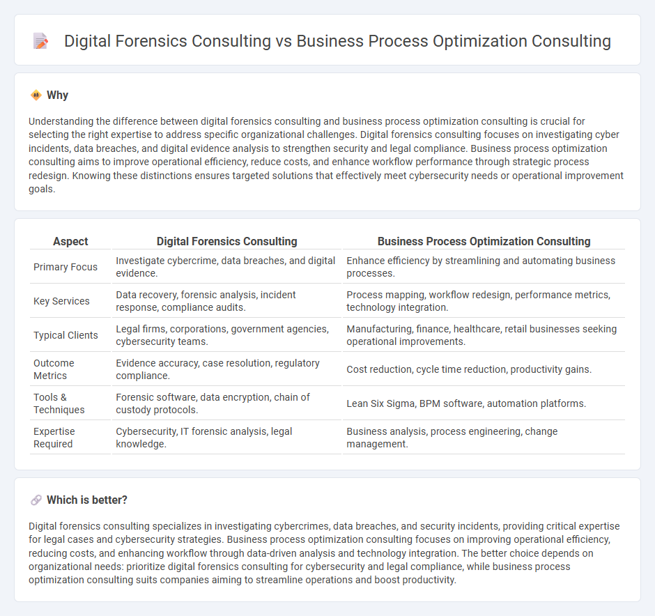 Digital Forensics Consulting vs Business Process Optimization Consulting in Consulting
