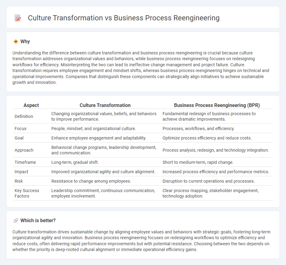 Culture Transformation vs Business Process Reengineering in Consulting