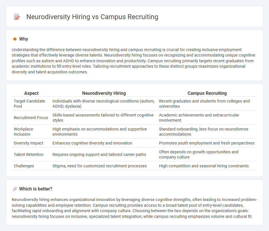 Neurodiversity Hiring vs Campus Recruiting in Employment
