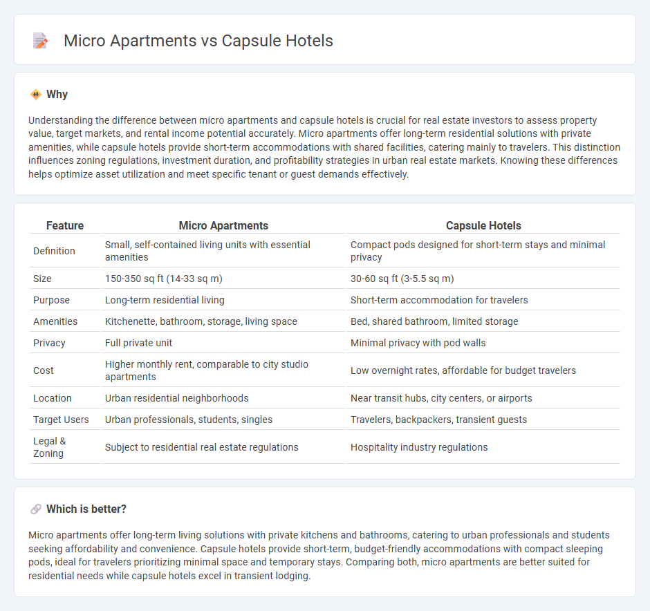 Micro Apartments vs Capsule Hotels in Real Estate