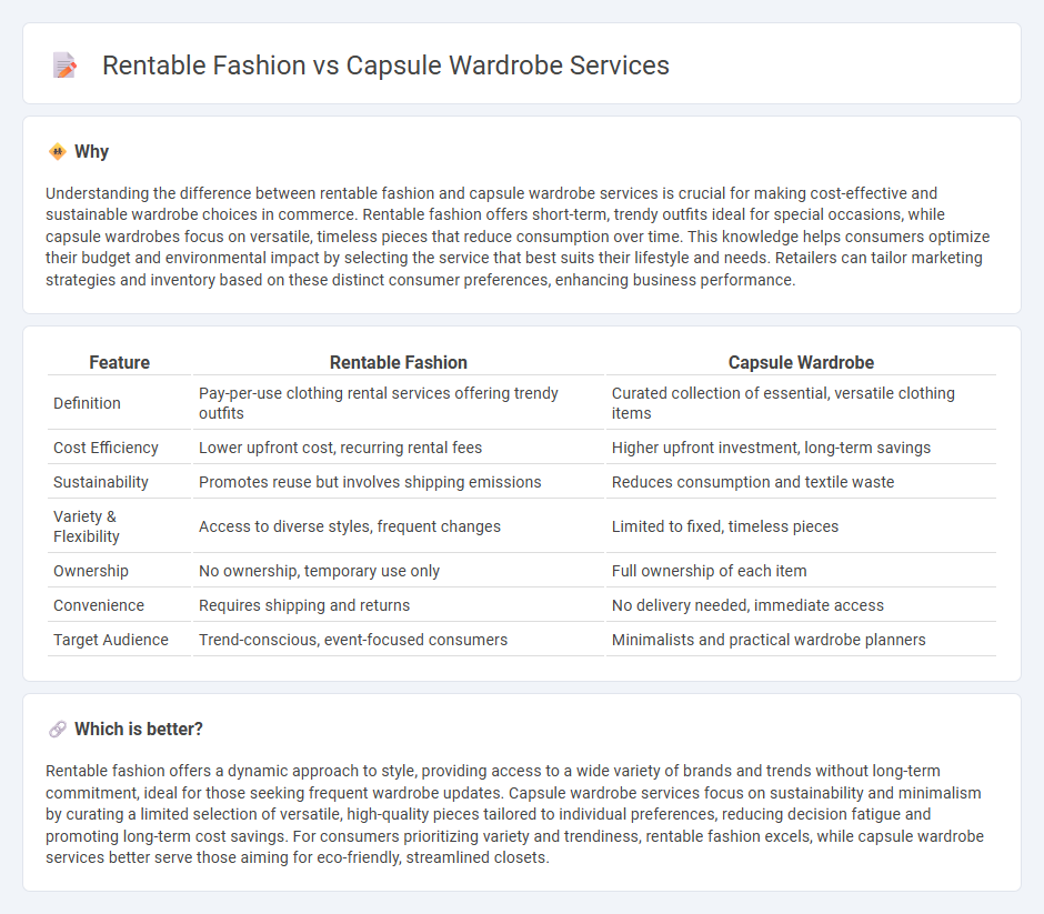 Rentable Fashion vs Capsule Wardrobe Services in Commerce
