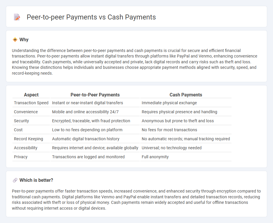 Peer-To-Peer Payments vs Cash Payments in Commerce