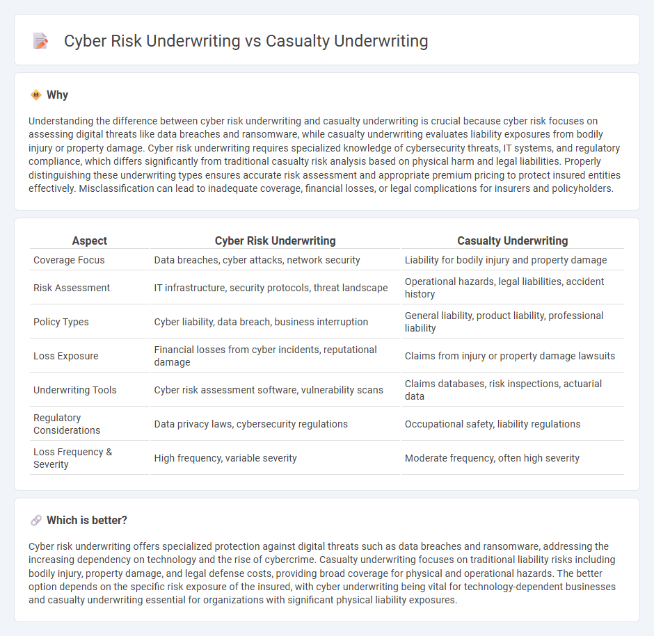 Cyber Risk Underwriting vs Casualty Underwriting in Insurance