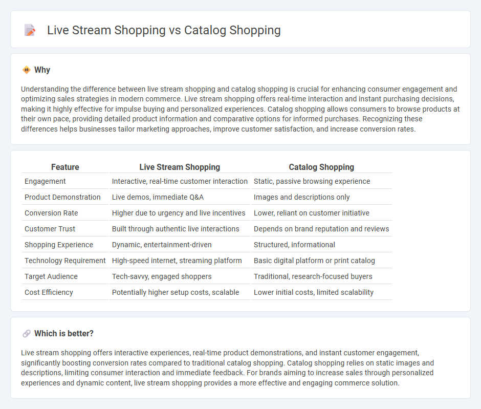 Live Stream Shopping vs Catalog Shopping in Commerce