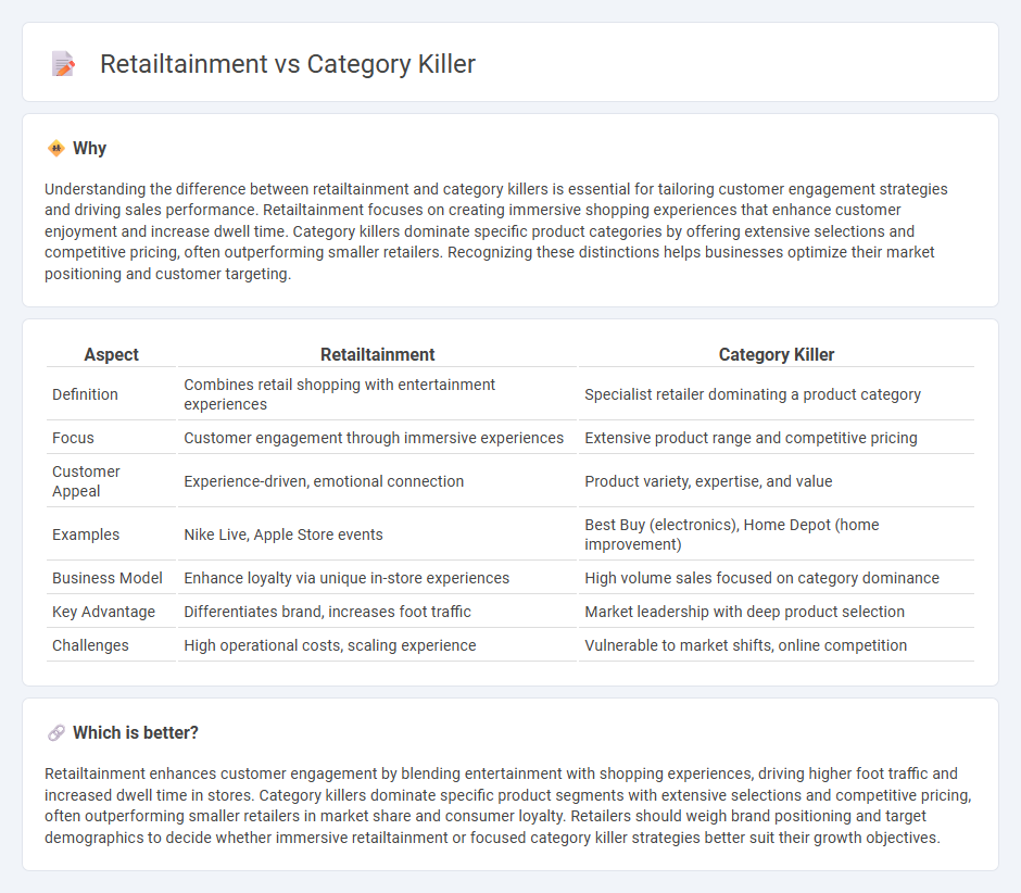 Retailtainment vs Category Killer in Retail