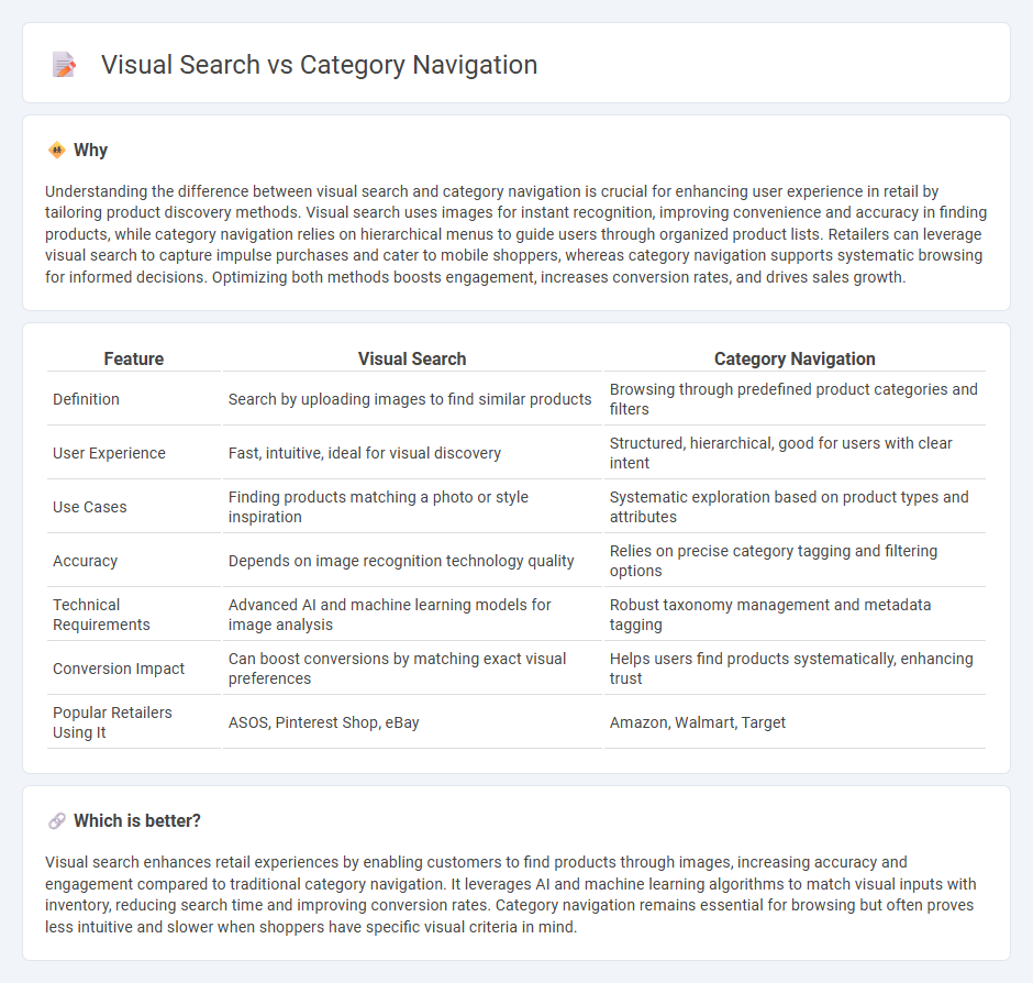 Visual Search vs Category Navigation in Retail