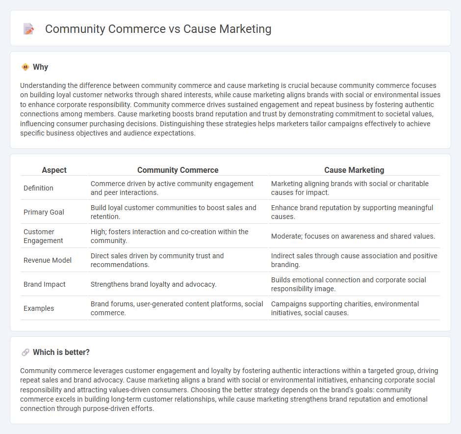 Community Commerce vs Cause Marketing in Marketing
