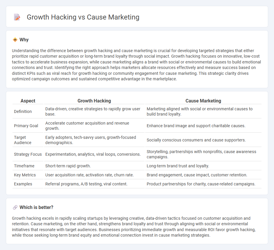 Growth Hacking vs Cause Marketing in Marketing