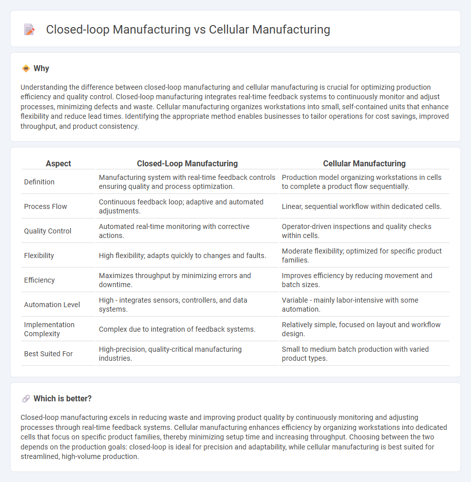 Closed-Loop Manufacturing vs Cellular Manufacturing in Manufacturing